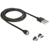 Delock USB kábel USB 2.0 USB-A zástrčka, USB-C ® zástrčka, USB Micro-B zástrčka 1.10 m čierna 85723; 85723
