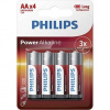 Philips - baterie PowerLife 1.5V AA/LR6 4ks blister - alkalicke LR6P4B/10