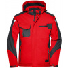 James&Nicholson Pánska softshellová bunda JN824 Red 4XL