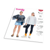Strih Burda 5709 - Košeľová blúzka, blúzka s naberanými rukávmi