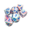 Sada kociek na RPG: Chessex - Festive Pop-Art Blue (7 ks)