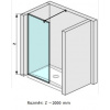 Jika PURE Walk-in stena 80x200cm,profil strieborný,sklo číre Jika PerlaGlass+Vzpera H2684200026681