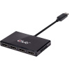 club3D CSV-6400 DisplayPort adaptér [1x zástrčka DisplayPort - 4x zásuvka DisplayPort] čierna; CSV-6400