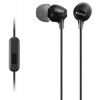 SONY slúchadlá MDR-EX15AP, handsfree, čierne (MDREX15APB.CE7)