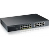 Zyxel GS1915-24EP, 24-port GbE, 12 port PoE, 130 Watt 802.3at, rackmount, fanless, Smart hybrid mode Switch, standalone or NebulaF GS1915-24EP-EU0101F