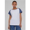 Ladies Contrast Raglan Tee - white/vintageblue 5XL
