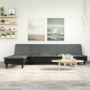 zahrada-XL Pohovka v tvare L tmavosivá 255x140x70 cm látka 3157257