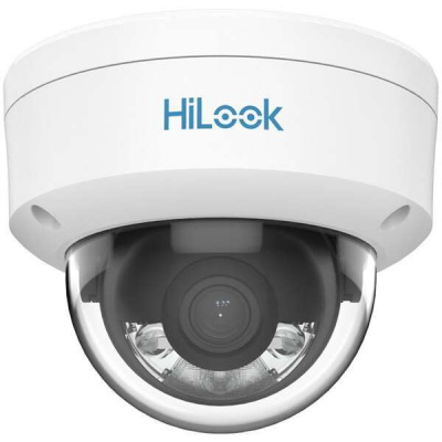 HiLook IP dómkamera - IPC-D129HA (2MP, 2,8mm, kültéri, H265+, IP67, IK10, LED30m, ICR, DWDR, PoE) Hilook