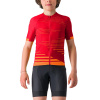 Castelli Aero kid jersey, Rich red/ Orange Veľkosť: 8 rokov Detský dres s krákym rukávom