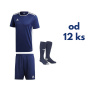 Futbalová sada Adidas Entrada 18 pre celé mužstvo, od 12 ks, tmavomodrá počet ks v sade: 17 hráčskych setov