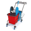 Vozík upratovací kovový 2 x 25 l + doplnky