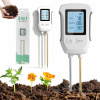 PH meter pôdy, merač vlhkosti a teploty pôdy