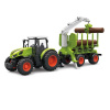 Korody Korody: RC Traktor 2,4 Ghz s vozíkom na drevo, svetlá, zvuk 1:24