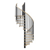 Minka STAIRS Kombinované točité schodisko Spiral Wood dub/čierna pr. 160 cm