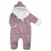 Zimný dojčenský overal Nicol Lea Ružová 56 (0-3m)