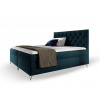 Wilsondo Čalúnená boxspring manželská posteľ s matracom Guliette 160x200 - tmavomodrá