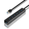 AXAGON HUE-SA7BP, 7x USB 3.0 ALU CHARGING hub, vč. AC adaptéru, kabel USB-A 40cm HUE-SA7BP