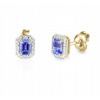 ZLATÉ NÁUŠNICE S DIAMANTMI A TANZANITEM E69346 (ZLATÉ NÁUŠNICE S DIAMANTMI A TANZANITEM E69346)