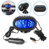 4 v 1 LCD Teplomer do auta, meteostanica 12V - voltmeter