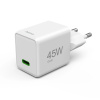 HAMA Rýchlonabíjačka, GaN, USB-C, super mini nabíjačka, PD, 45 W, biela - 00201983