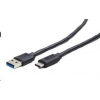 GEMBIRD USB 3.0 AM na Type-C kabel (AM/CM), 1m, černý CCP-USB3-AMCM-1M