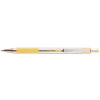 ZEBRA Guľôčkové pero, 0,24 mm, stláčací mechanizmus, nerezová oceľ, farba tela: pastelová žltá,