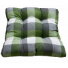 Záhradný polster Karo 40x40 cm, zelený/šedý