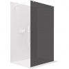 CERANO - Sprchová zástena Walk-in Onyx Duo Ľ/P - 8 mm - guľatá vzpera - biela matná, grafitové sklo - 60x200 cm