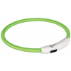 Trixie Svietiaci obojok USB zelená XS-S: 35 cm/ ø 7 mm