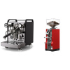 Rocket Espresso Mozzafiato FAST V, black + Eureka Mignon Libra, CR ferrari red