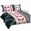 Posteľné obliečky - Sada podstielky Agmar 160 cm x 200 70x80cm (VIANOČNÁ PRÍBRUBOVÁ POSTEĽNOSŤ 160x200 SOBOV)