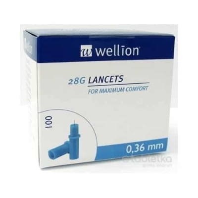 Wellion LANCETS 28G - Lanceta sterilná 100 ks