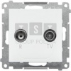 Kontakt-Simon TAP10.01/111 Anténní zásuvka Simon 55 R-TV, průchod 10 dB (modul). 1x Vstup: 5862 MHz Matně bílá TAP10.01/111