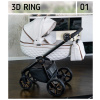 Detský kočík 3D Ring Adbor | Deluxe Baby Farba: 01 - Biela