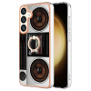 Ring Holder kryt Electroplating na Samsung Galaxy S24 Plus 5G - Retro Radio