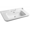 WALDORF keramické umývadlo 120x55cm, 3 otvory pre batériu, biela