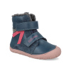 Barefoot detské zimné topánky D.D.step W073-52306C modre/ružove