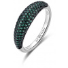 Brosway strieborný prsteň Life Green Fancy FLG125
