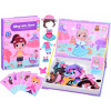 Magnetická stavebnica - Magnetické puzzle KNIHA OBLEČENIE BÁBIK puzzle (Puzzle kniha Magnetic Doll Puzzzle oblečenie)