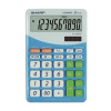 Kalkulačka, stolová, 10 číslic, SHARP EL M332, modrá