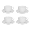 LA PORCELLANA BIANCA Corte 250 ml 4 ks - porcelánové šálky na kávu a čaj so spodkami