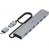 Hama 00200137 hub USB 3.2 Gen 1 (3.1 Gen 1) Type-A + Type-C 5000 Mbit/s Antracit (002001370000)