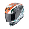 Detská moto prilba SCORPION EXO-JNR AIR The4elements bielo/modro/oranžová - Veľkosť YS
