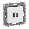 LEGRAND Nabíječka NILOÉ 764594 2xUSB bílá