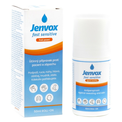 Jenvox 50ml Fast Sensitive roll-on proti poteniu a zápachu