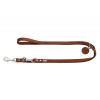 Nastaviteľné kožené vodítko - koňak