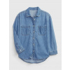 Detská košeľa - Medzera Detská košeľa veľkosť 140 s dlhým rukávom modrá (Gap Light Tirkera Denim Jeans 140-146)