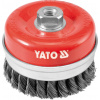 Yato YT-4769, leštiaca kefa, 8500 ot/min, 10 cm, Červená, Oceľ
