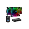 Aerocool Astro 12 Pro 12CM ARGB FANS x 3 | H66F HUB x 1 | REMOTE CONTROL x 1 ACF3-AT10217.02