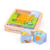 Bigjigs Toys Obrázkové kocky kubusy Dinosaury 9 kociek